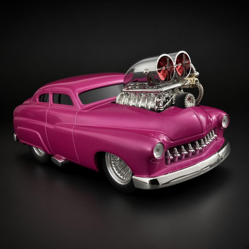 Muscle Machines 1949 Mercury Custom Lead Sled Pink 1:18 Diecast Blown Lowrider